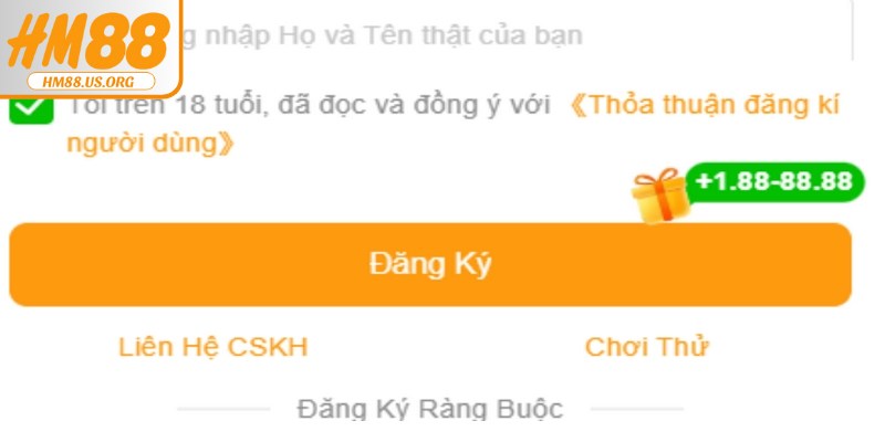 Lưu ý quan trọng khi đăng ký tài khoản tại HM88